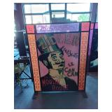 Large framed movie advertisement
