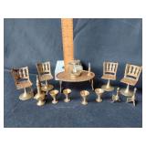 Brass dollhouse furniture