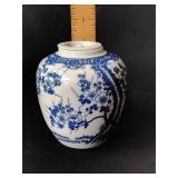 Blue and white ginger jar