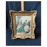 Gilt frame w/ Victorian print