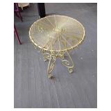 Wrought iron outdoor table
