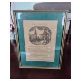 Framed Rules of Behavior Print