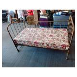 Antique metal day bed, as found