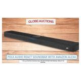 POLK AUDIO REACT SOUNDBAR W/ AMAZON ALEXA(MSP:$370 POLK AUDIO REACT SOUNDBAR W/ AMAZON ALEXA(MSP:$370