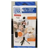 2-IN-1 TRIPOD SELFIE STICK W/ RING LIGHT & REMOTE 2-IN-1 TRIPOD SELFIE STICK W/ RING LIGHT & REMOTE