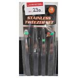 ILLINOIS STAINLESS TWEEZER SET ILLINOIS STAINLESS TWEEZER SET