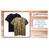 MOSSY OAK 2 x PREMIUM COTTON T-SHIRTS (34-36) MOSSY OAK 2 x PREMIUM COTTON T-SHIRTS (34-36)