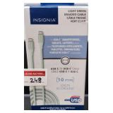 INSIGNIA 10-FT USB-C LIGHT GREEN BRAIDED CABLE INSIGNIA 10-FT USB-C LIGHT GREEN BRAIDED CABLE