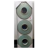 3-PCS DECORATIVE WALL MIRROR
