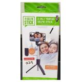 2-IN-1 TRIPOD SELFIE STICK W/ REMOTE