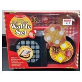 M & D WOODEN PRESS & SERVE WAFFLE SET