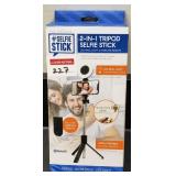2-IN-1 TRIPOD SELFIE STICK W/ RING LIGHT & REMOTE