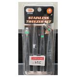 ILLINOIS 4-PC TWEEZER SET