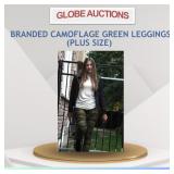 BRANDED CAMOFLAGE GREEN LEGGINGS (PLUS SIZE)