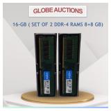 16-GB ( SET OF 2 DDR-4 RAMS 8+8 GB)