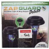 ZAP GUARD SOLAR LIGHT+BUG ZAPPER/MOSQUITO REPELLER