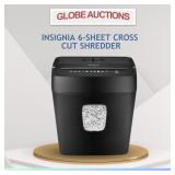 LOOKS NEW INSIGNIA 6-SHEET CROSS CUT SHREDDER