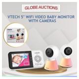 VTECH 5" WIFI VIDEO BABY MONITOR+CAMERAS(MSP:$179)