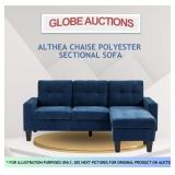 ALTHEA CHAISE POLYESTER SECTIONAL SOFA (MSP:$1000)