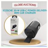 SCOSCHE 30-W USB-C POWER DELIVERY MINI CAR CHARGER