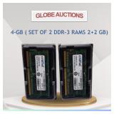 4-GB ( SET OF 2 DDR-3 RAMS 2+2 GB)