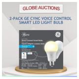 2-PACK GE CYNC VOICE CONTROL SMART LED LIGHT BULB