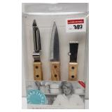 3-PIECES WOOD HANDLE KITCHEN TOOLS