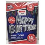 PACK OF 13(16-INCH) HAPPY BIRTHDAY PARTY BALLOONS