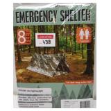 2-PERSON 8-FT EMERGENCY SHELTER W/ 20FT NYLON ROPE