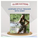 BRANDED LEOPARD STYLE TROUSER WITH SHIRT (S-M)