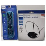 SET OF 2(TV ANTENNA+UNIVERSAL PROGRAMMABLE REMOTE)