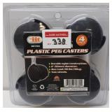 ILLINOIS 4-PCS PLASTIC PEG CASTERS