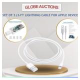 SET OF 2 (3-FT LIGHTNING CABLE FOR APPLE DEVICES)