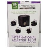 RETRACTABLE 4-IN-1 ADAPTER PLUG W/ DUAL USB PORTS
