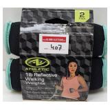 2-PACK ATHLETIC 1-LB REFLECTIVE WALKING WEIGHTS