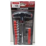TRUE-POWER T-HANDLE SCREWDRIVER BIT SET