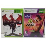 SET OF 2 (DRAGON AGE II, ZUMBA FITNESS) VIDEO GAME