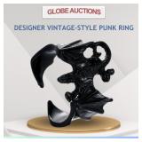 DESIGNER VINTAGE-STYLE PUNK RING