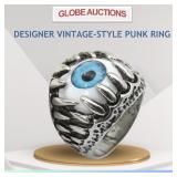 DESIGNER VINTAGE-STYLE PUNK RING