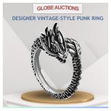 DESIGNER VINTAGE-STYLE PUNK RING