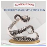 DESIGNER VINTAGE-STYLE PUNK RING