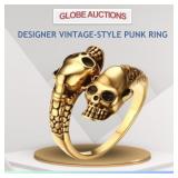 DESIGNER VINTAGE-STYLE PUNK RING