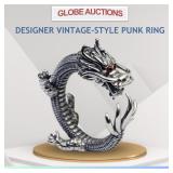DESIGNER VINTAGE-STYLE PUNK RING