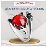 DESIGNER VINTAGE-STYLE PUNK RING