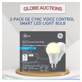 2-PACK GE CYNC VOICE CONTROL SMART LED LIGHT BULB