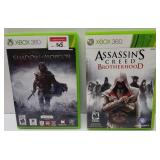 SET OF 2(SHADOW MORDOR+ASSASSINS CREED)VIDEO GAME