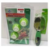 SET OF 2(3-PCS FRIDGE FRESH BALLS+AVOCADO SLICER)
