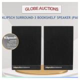 KLIPSCH SURROUND-3 BOOKSHELF SPEAKER PAIR(MSP:$450