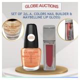 SET OF 2(L.A. NAIL BUILDER + MAYBELLINE LIP GLOSS)