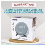 iHOME ALARM CLOCK + USB CHARGING + BT SPEAKER